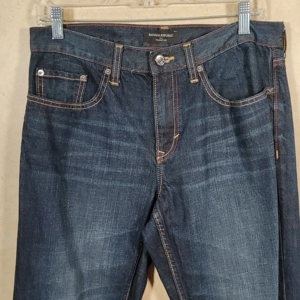 6125 Men's Banana Republic dark wash straight leg jeans 31 X 30